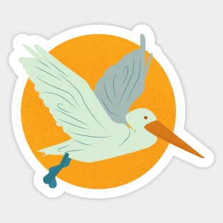 Pelican sunset Sticker